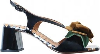 Chie Mihara Sandalen met hoge hak - Dames - Sandalen met hakken - Groen - 36 EU - Leer - Schoenen