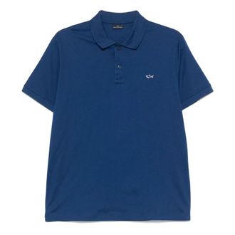Paul & Shark Polo Shirts, male, Blue, 4XL, Classic Cotton Polo Shirt