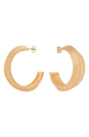 Reiss Tara Twist Hoop Earrings in Gold Tone at Nordstrom