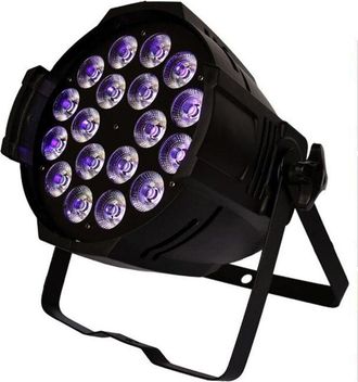 Trade Shop Trade Shop - Par Led Rgbwa Ip65 Dmx 18x18watt Uv 6 In 1 Luce Wood Party Fluo Powercon In Out
