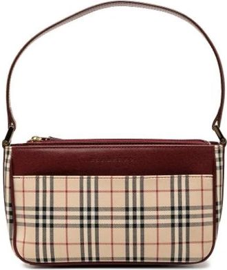 Burberry Pre-owned Vintage Schoudertas - Dames - Vintage Schoudertas - Beige - ONE Size - Leer - Vintage