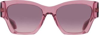 Versace Pink Gradient Square Ladies Sunglasses VE4492U 551646 53