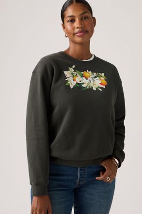 Levi's Graphic Everyday Crewneck Sweatshirt - Mujer - XS - Negro / Orange Farm Pirate Black