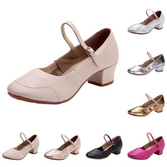 Generic Low Block Heel Sandals For Women Women Mary Jane Shoes Slip On Dress Heels Elastic Close Toe Sandals Chunky Heeled Court Shoes Soft Sole Footwear Mode