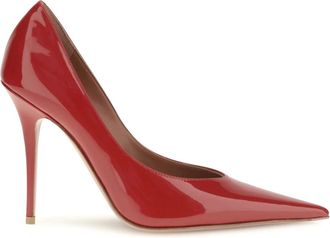 Amina Muaddi Anok Pump 2.0 - Dames - Schoenen - Rood - Maat: 38 1/2 EU Leer