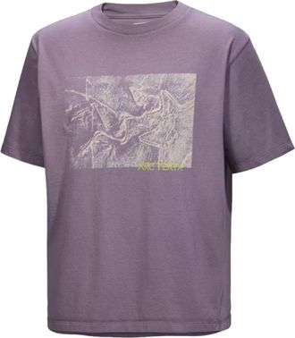 Arc'teryx Mens Kragg Cotton Lithographica T-Shirt Purple XL