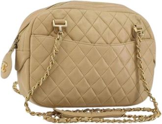 Chanel Pre-owned Cross Body Bags, female, Beige, Size: ONE SIZE Pre-owned Vintage Shoulder Bag
