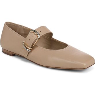 Vince Daniela Mary Jane Flat in Warm Almond at Nordstrom, Size 9.5