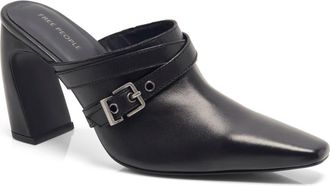 Free People Date Night Mule in Black Leather at Nordstrom Rack, Size 6.5