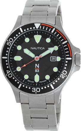 Nautica Cocoa Beach Solar-Powered Black Dial Mens Watch NAPCBS307