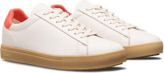 Clae Bradley Low Top Leather Sneaker in Off White Camellia Nat Gum at Nordstrom, Size 10.5