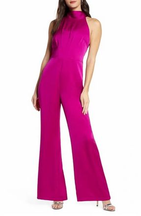 Rokoko Tie Back Jumpsuit In Fuchsia