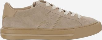 Hogan Beige Lace Up Sneakers