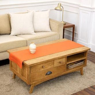 Solino Home Linen Table Runner for Dining Table, Holiday and Everyday Table Decor - Fete in Pumpkin at Nordstrom, Size Xx-Small