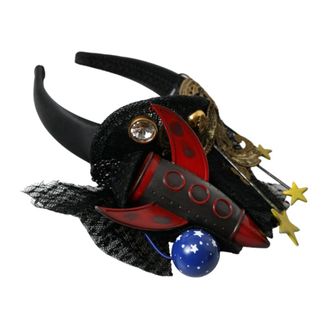 Dolce & Gabbana Raketkristallen hoofdband met sterrenmotief - Dames - Haaraccessoires - Zwart - ONE Size - Accessoires