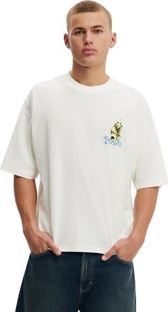 Cotton On Mens Cropped Fit Music T-Shirt in Vintage White Britney at Nordstrom, Size X-Large