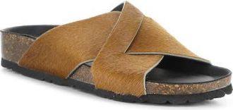 Bos. & Co. Suna Genuine Calf Hair Sandal in Brandy at Nordstrom, Size 10-10.5Us
