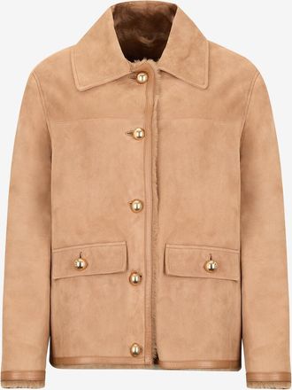 Arma Kurzer Mantel aus Wildleder und Shearling Julietta