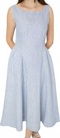 Olivaceous Alina Stripe Maxi Dress In Blue
