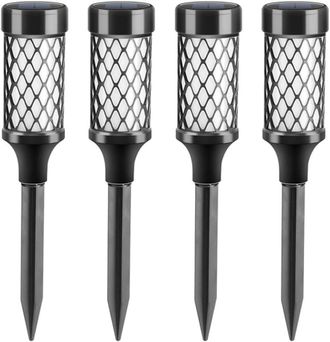 OEM 4 Luces Solares Exteriores Impermeables De Alto Brillo Para Entrada De Veh&iacute;culos, Patio, Terraza, Jard&iacute;n, Color Blanco - Otros