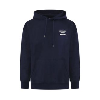 Drôle de Monsieur Hoodies, male, Blue, XL, Blue Slogan Hoodie