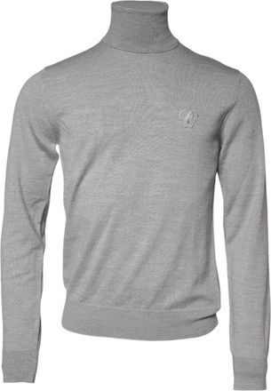 Dolce & Gabbana Gray Wool Knitted Men Pullover Mens Sweater