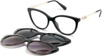 Emporio Armani Ea 4213U 50171Wclip Zonnebrillen - Dames - Zonnebrillen - Zwart - 53 MM - Accessoires