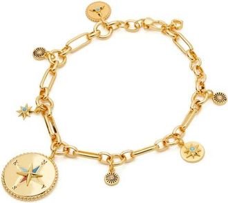 Kate Spade New York my medallion charm bracelet in Gold Multi at Nordstrom