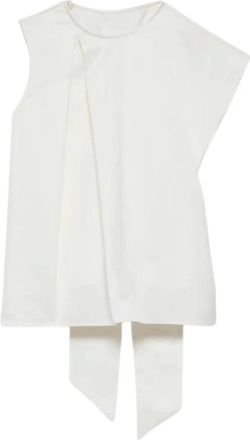 J.W.Anderson Asymmetrisch mouwloos top - Dames - Tops zonder mouwen - Beige - XS - Katoen - Tops