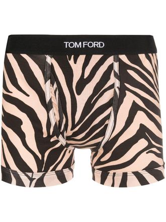 Tom Ford Boxer con stampa - Marrone