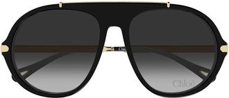 Chlo&eacute; Sunglasses Ch0357 S 001 Gold/Gray Woman