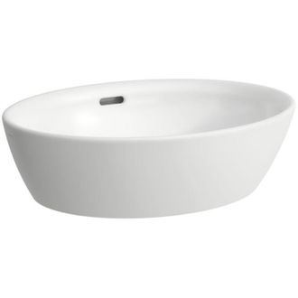 Laufen Pro Lavabo da appoggio 52x39cm senza foro per rubinetto, con troppopieno, Bianco (H8129640001091) - Laufen