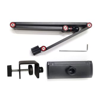 OEM Soporte De Metal Port&aacute;til Y Plegable Para Tablet Con Brazo Largo - Ajustable Para Escritorio, Consola De Juegos Y Mesita De Noche