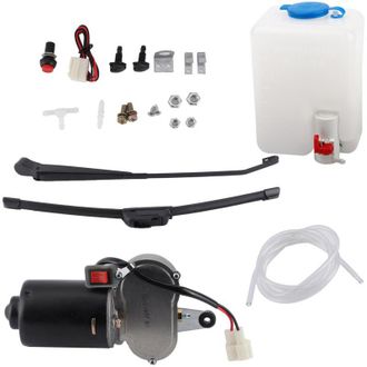OEM Kit De Motor De Limpiaparabrisas El&eacute;ctrico Para Utv Y Atv - Escobilla De Goma Blanda - F&aacute;cil Instalaci&oacute;n - Funcionamiento Silencioso -crezuo