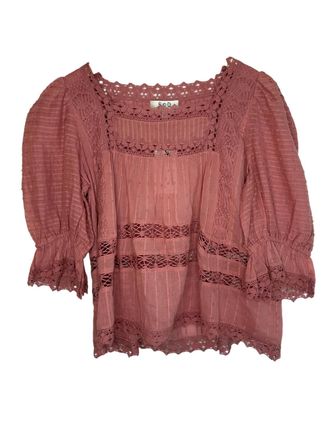 Sea New York Womens Haven Puff Sleeve Top In Rose