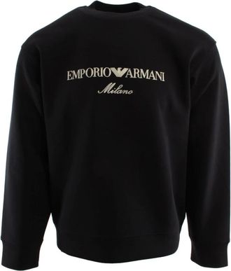 Armani ASV Double-jersey Sweatshirt - Heren - Sweatshirts - Blauw - L - Katoen - Hoodies & sweatvesten