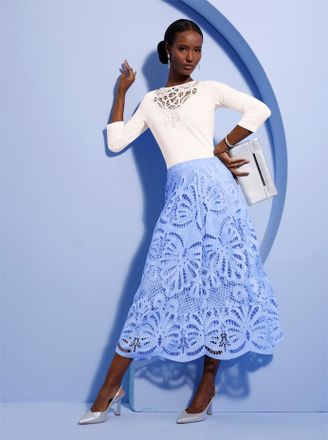 Cr&eacute;ation L 3/4-Arm-Shirt CREATION L Shirt, Damen, Gr. 36, ecru, 95% Viskose, 5% Elasthan, unifarben, Rundhals, Shirts 3/4-Arm-Shirt