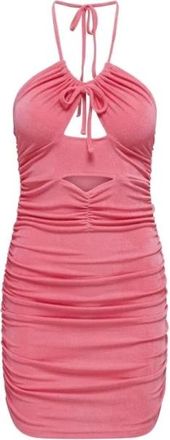 Only Mouwloze Polyester Jurk Camellia Rose - Dames - Korte kleedjes - Roze - M - Polyester - Kleedjes
