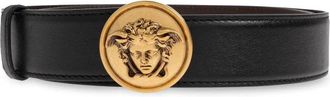 Versace Leren Riem 3-5 cm - Dames - Riemen - Zwart - 75 CM - Leer - Accessoires