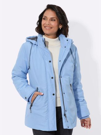 Casual Looks Funktionsjacke CASUAL LOOKS, Damen, Gr. 36, blau (eisblau), 100% Polyester, unifarben, Jacken Funktionsjacke