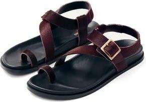 Alohas Siren Genuine Calf Hair Sandal in Burgundy at Nordstrom Rack, Size 6.5Us / 37Eu