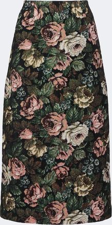 Dries Van Noten Floral jacquard midi skirt