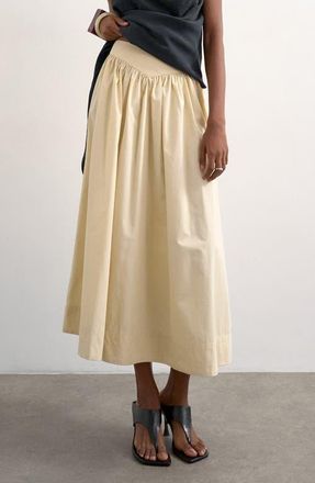 Topshop Saloon Maxi Skirt in Buttermilk at Nordstrom, Size 12 Us