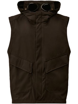 C.P. Company Goggle Gilet with High Collar and Matte Finish
