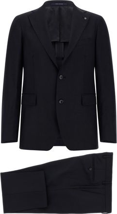 Tagliatore Dark Navy Notched Lapel Suit