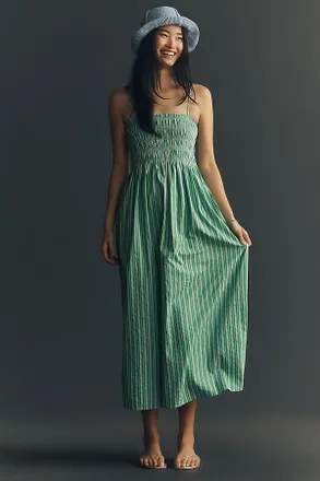 Pistola Denim Bianca Sleeveless A-Line Maxi Dress