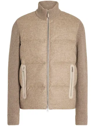 Ermenegildo Zegna Oasi padded jacket - men - Cashmere - 54 - Neutrals
