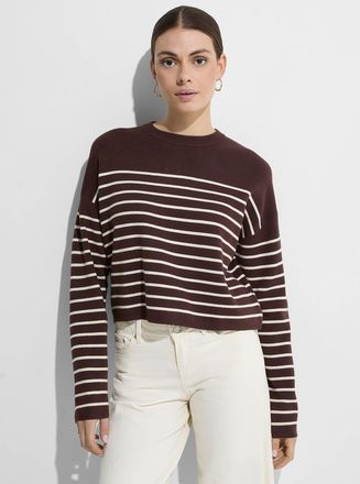 Icone Womens Thick knit cropped sweater