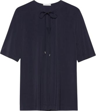 Elena Miro Jersey Shirt - Dames - Blouses - Blauw - S - Overhemden