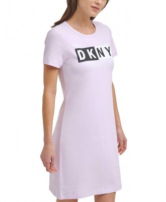 DKNY Activewear Sport Logo T-Shirt Dress In Wildflower